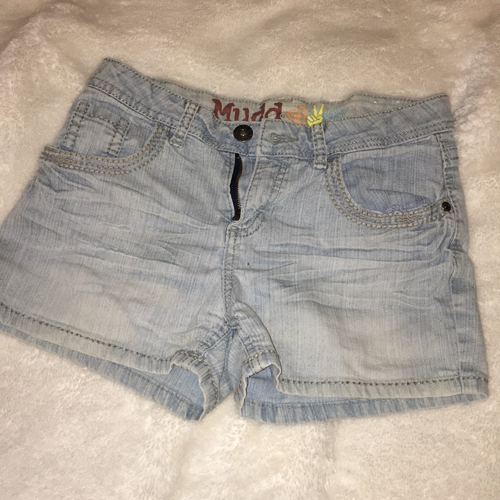 Mudd distressed denim shorts w/ adjustable waist